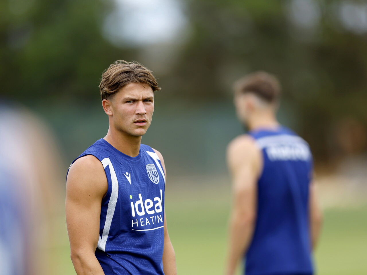 Cole Deeming on the training pitch in Portugal