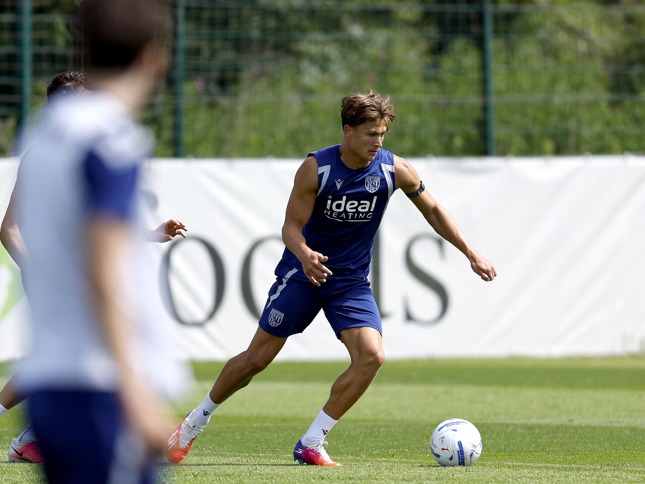 Cole Deeming on the ball during a training session