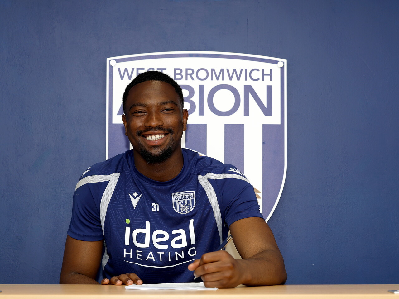 A photo of youngster Ben Cisse after signing a new deal