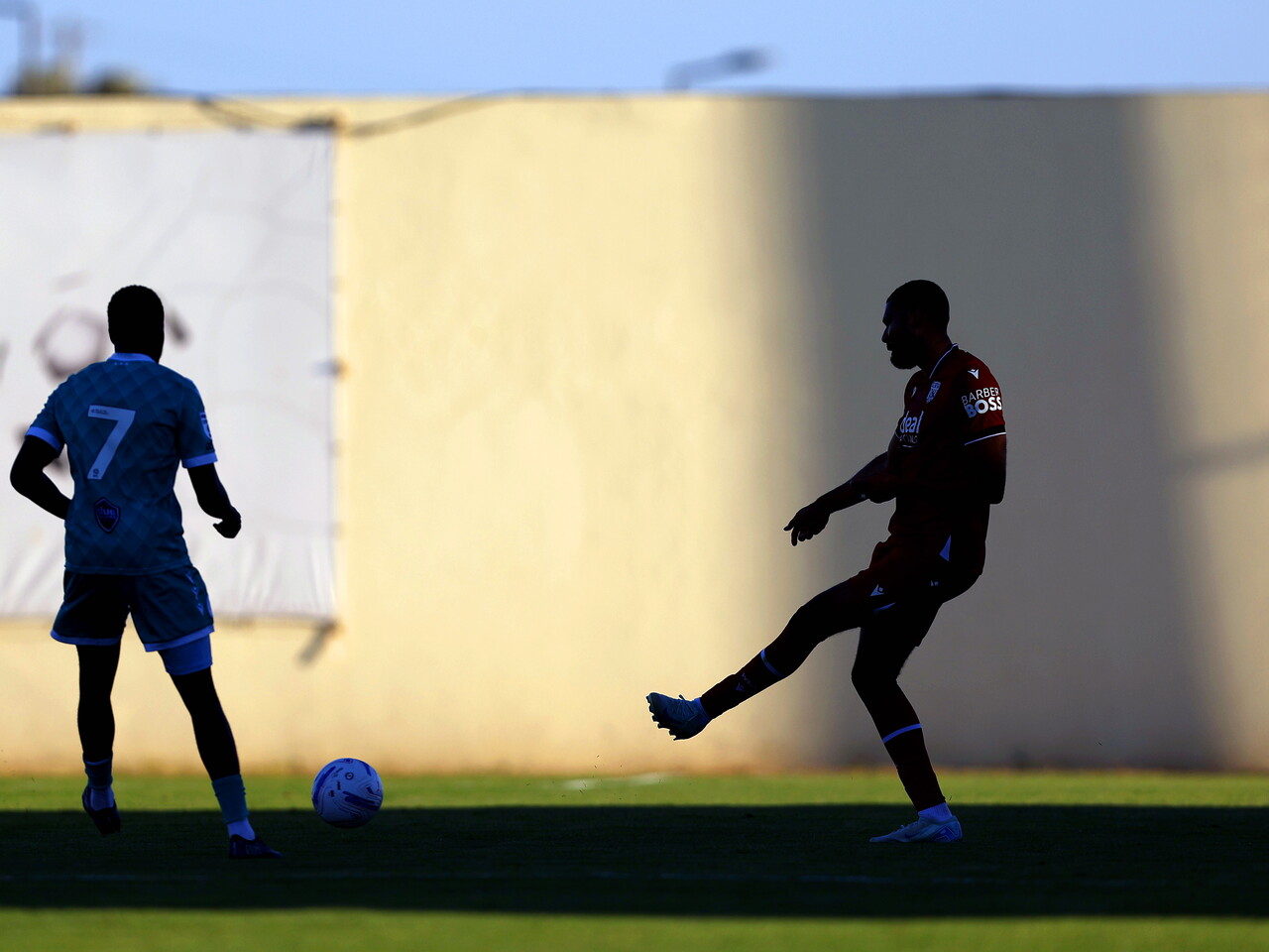 George Campbell making a pass against Bromley