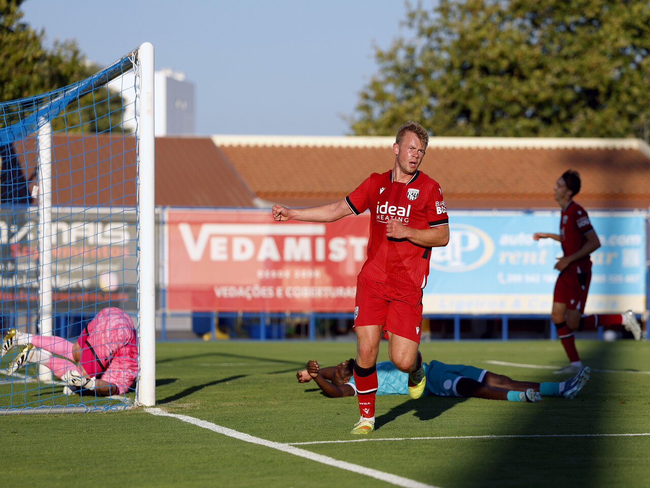 Aune Heggebø celebrates scoring against Bromley