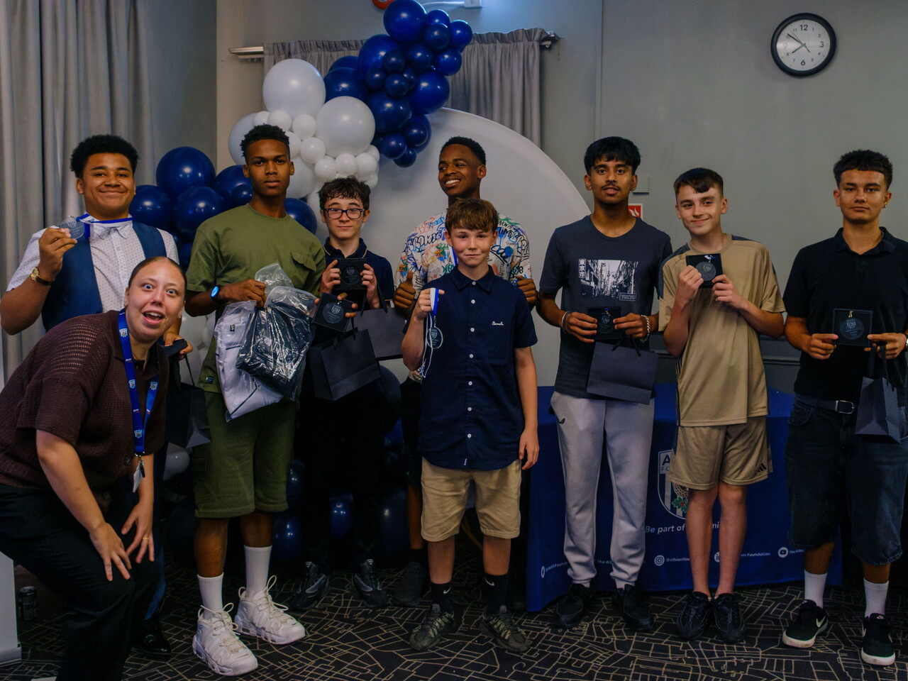 Albion Aspirations Award winners with mentor 
