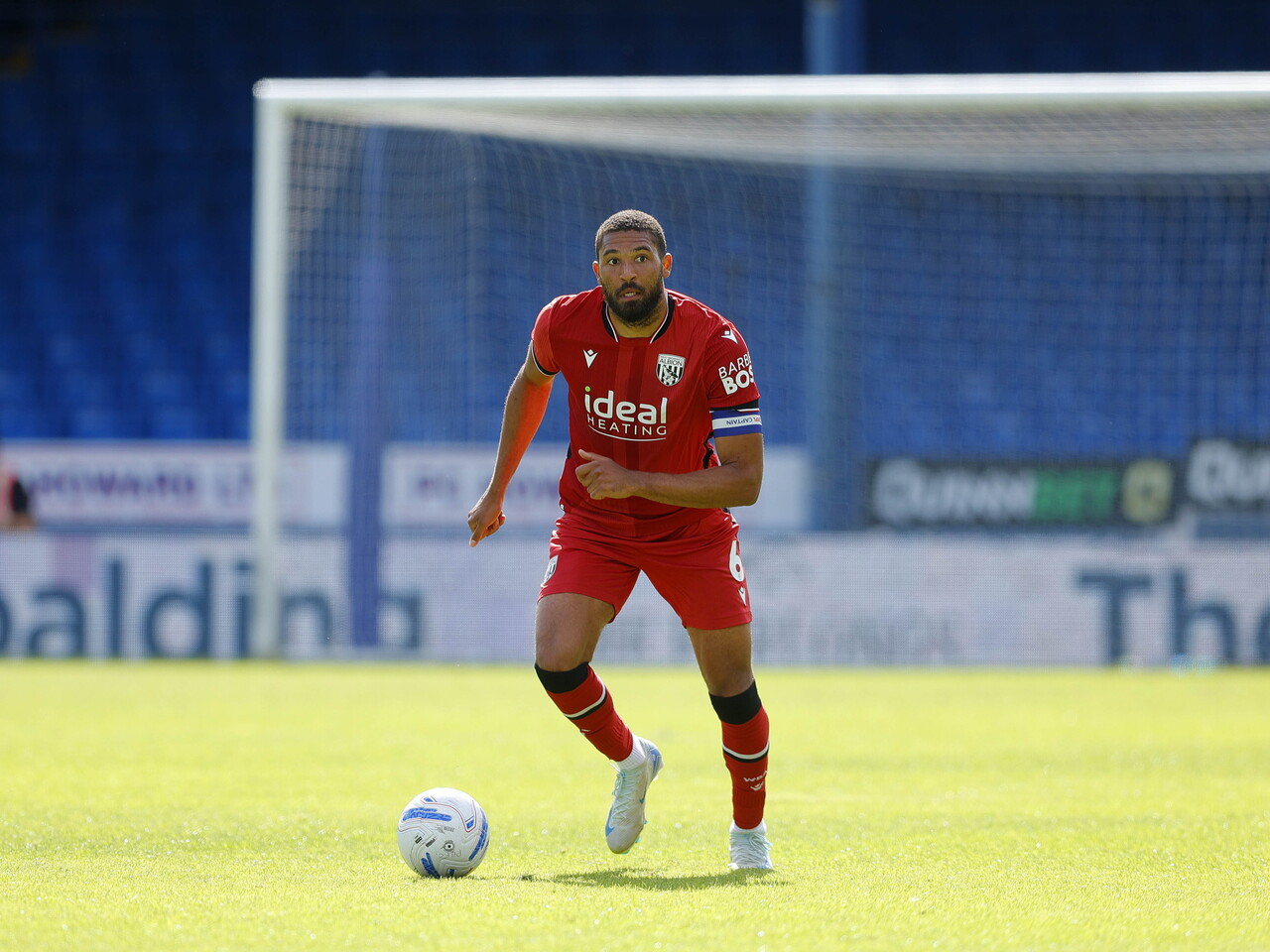 George Campbell on the ball against Peterborough