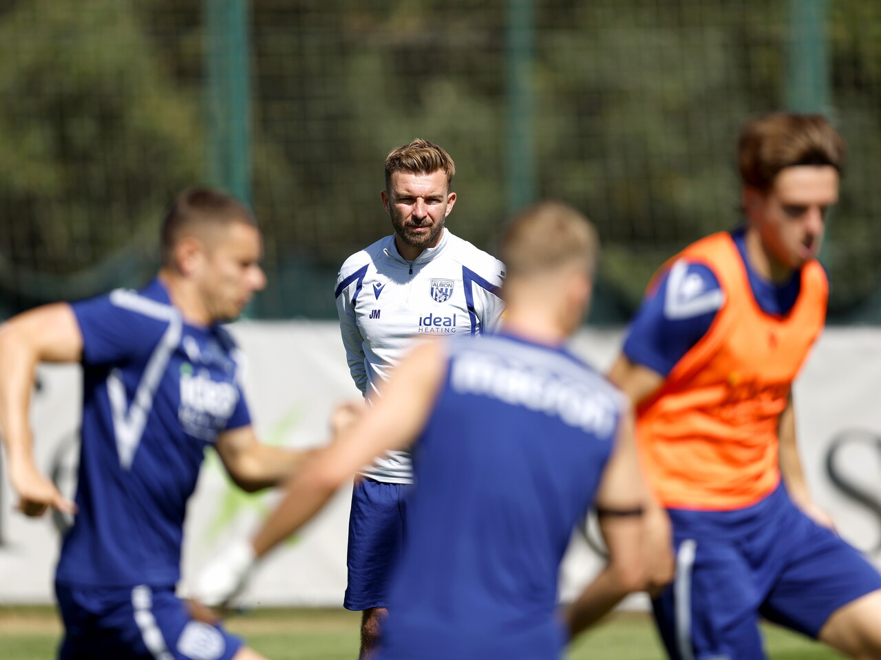 James Morrison watching over a training session 