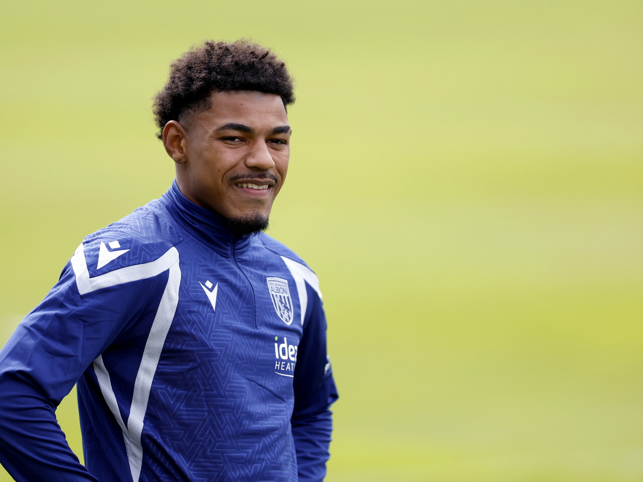 Kareem Tunde smiling during training