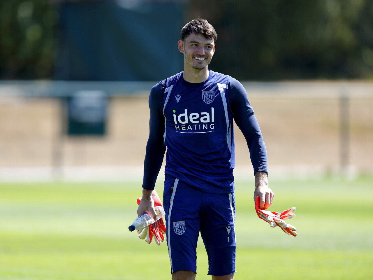 Max O'Leary smiling during a training session