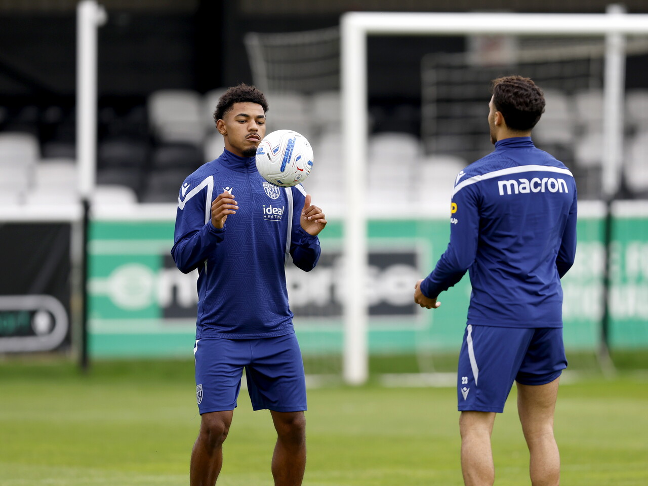 Kareem Tunde on the ball during a training session