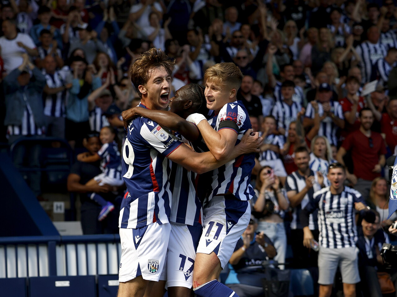 Harry Whitwell celebrates his goal against Burnley