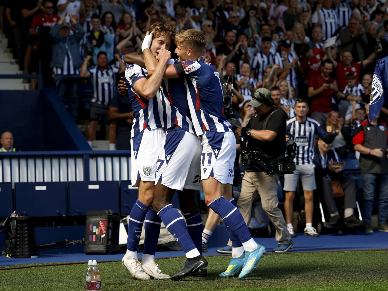 Harry Whitwell celebrates his goal against Burnley