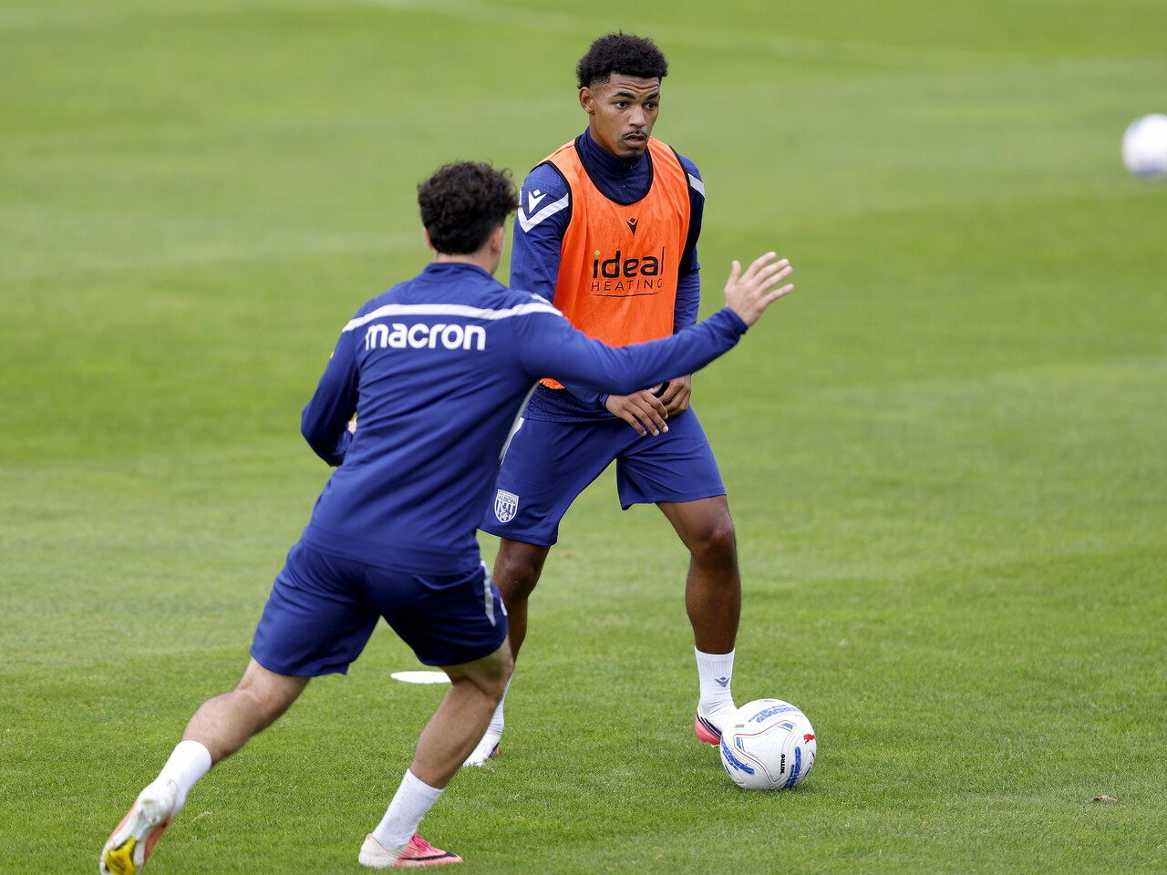 Kareem Tunde on the ball during a training session