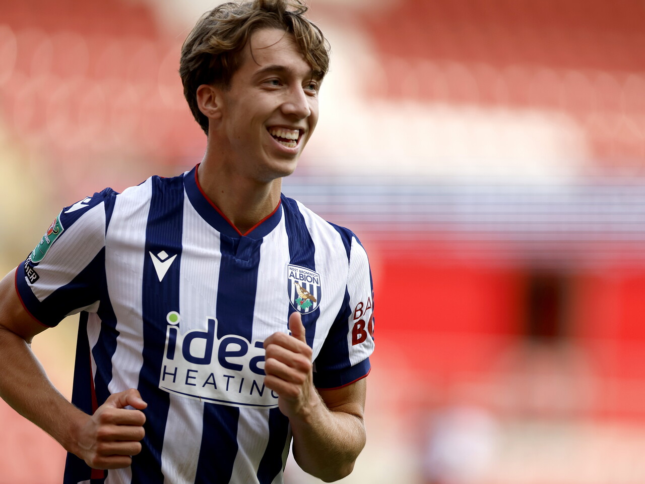 Albion celebrate Harry Whitwell's goal against Rotherham.