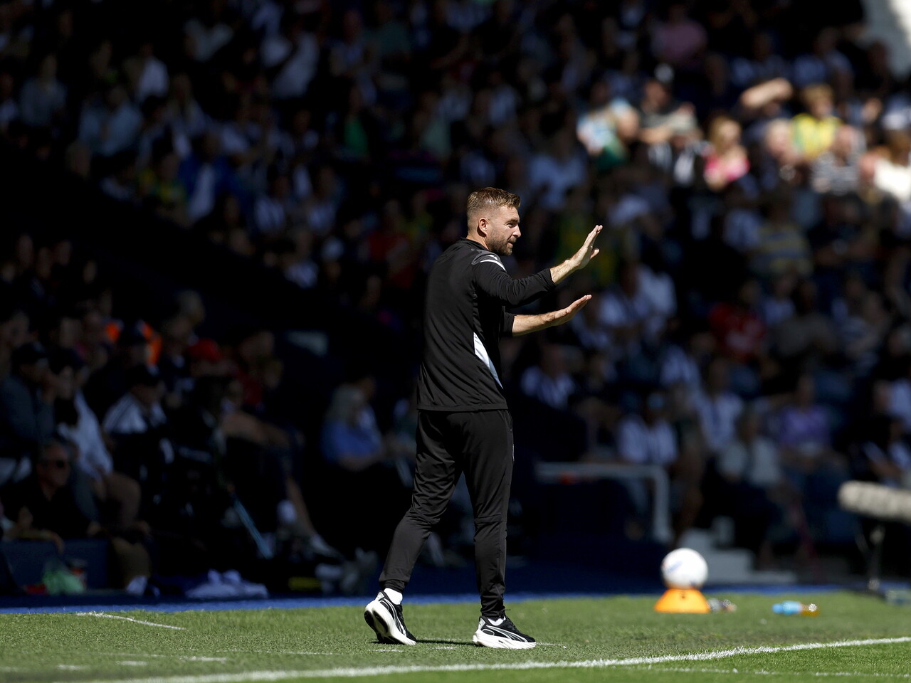 James Morrison on the touchline against Burnley