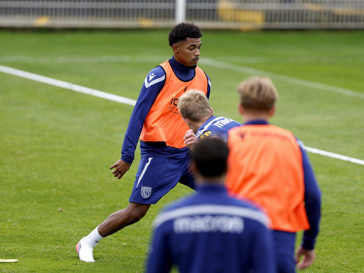 Kareem Tunde looking for the ball during a training session