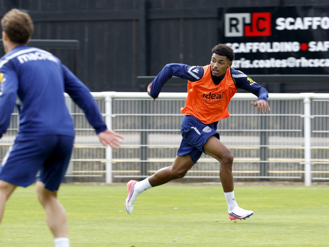 Kareem Tunde running during a training session