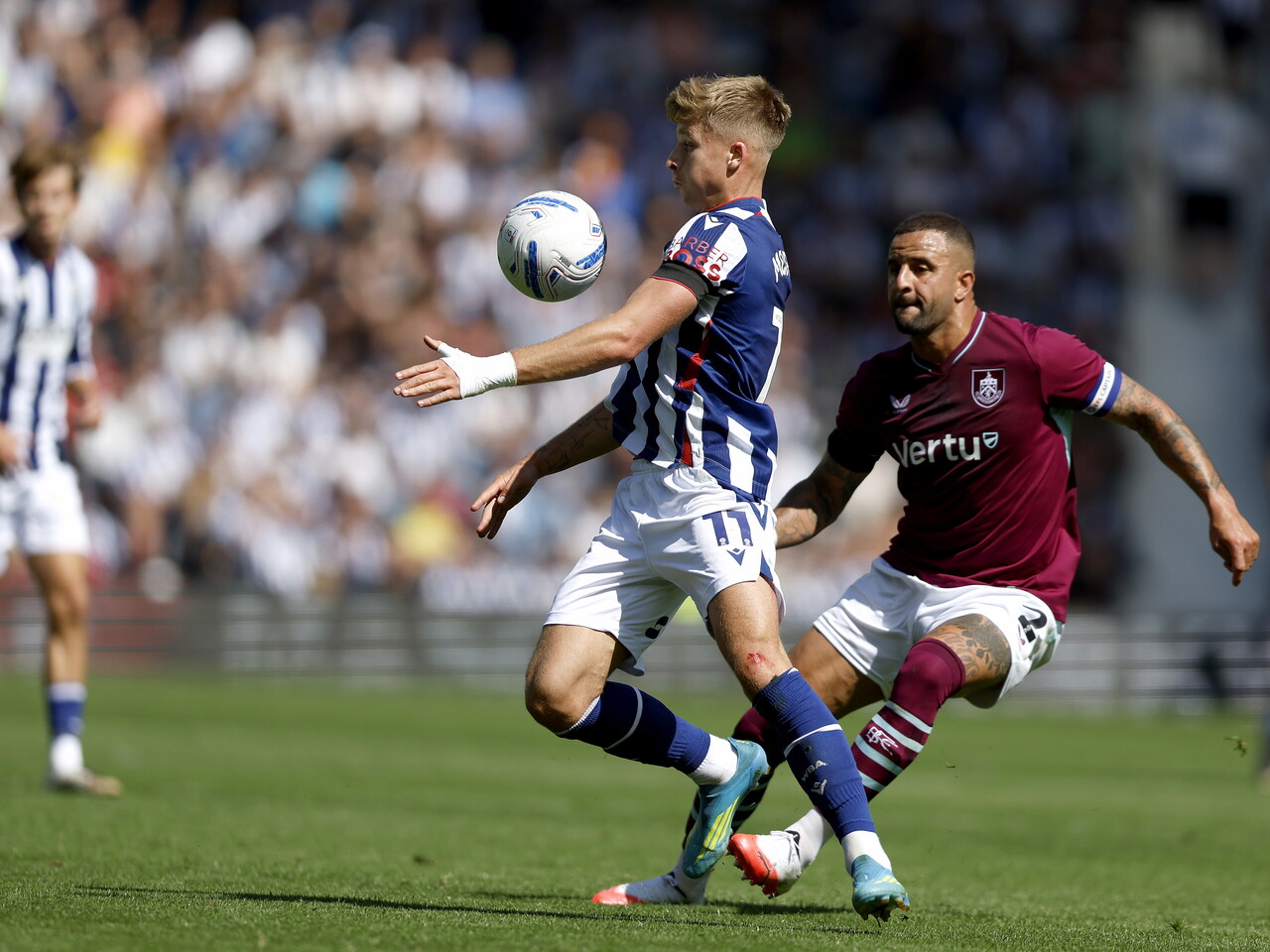 Jimmy-Jay Morgan on the ball against Burnley