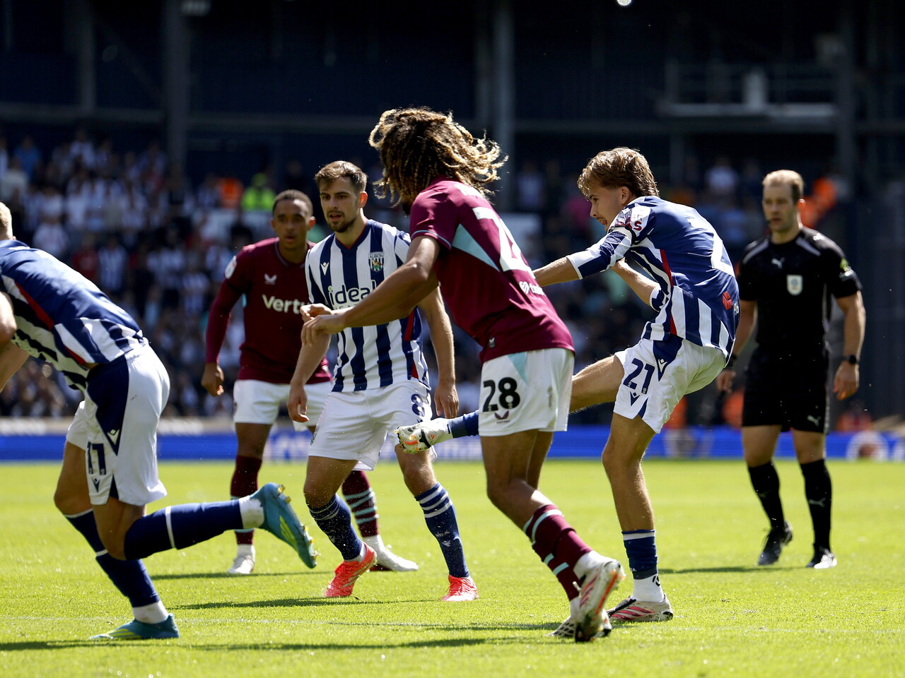 Isaac Price scores his first goal against Burnley