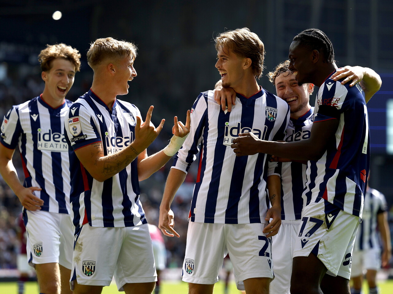 Isaac Price celebrates his first goal against Burnley