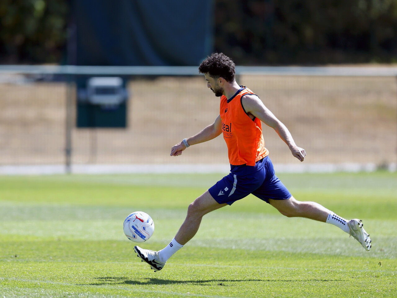 Mikey Johnston taking a shot during a training session