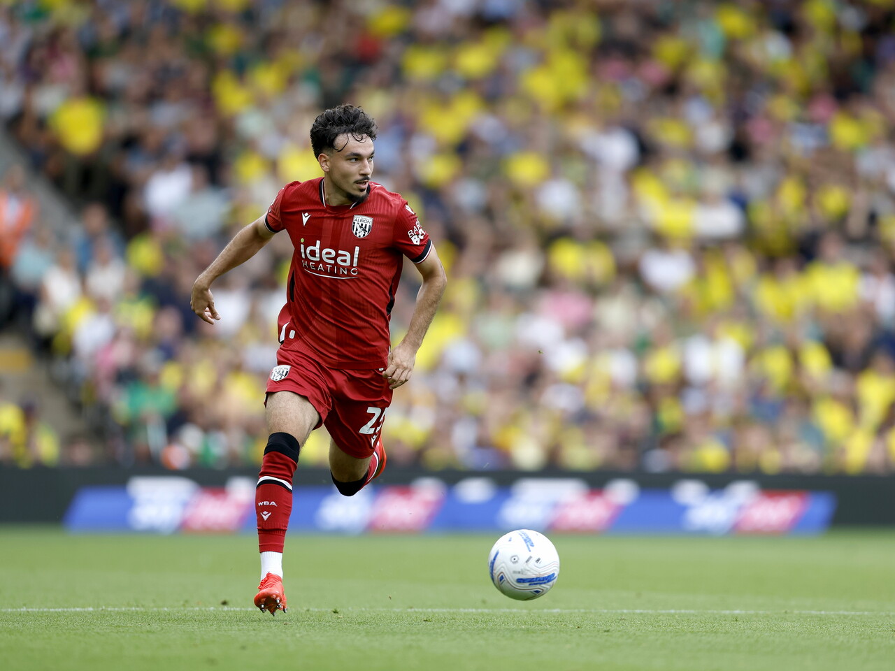 Nolan Galves on the ball against Norwich