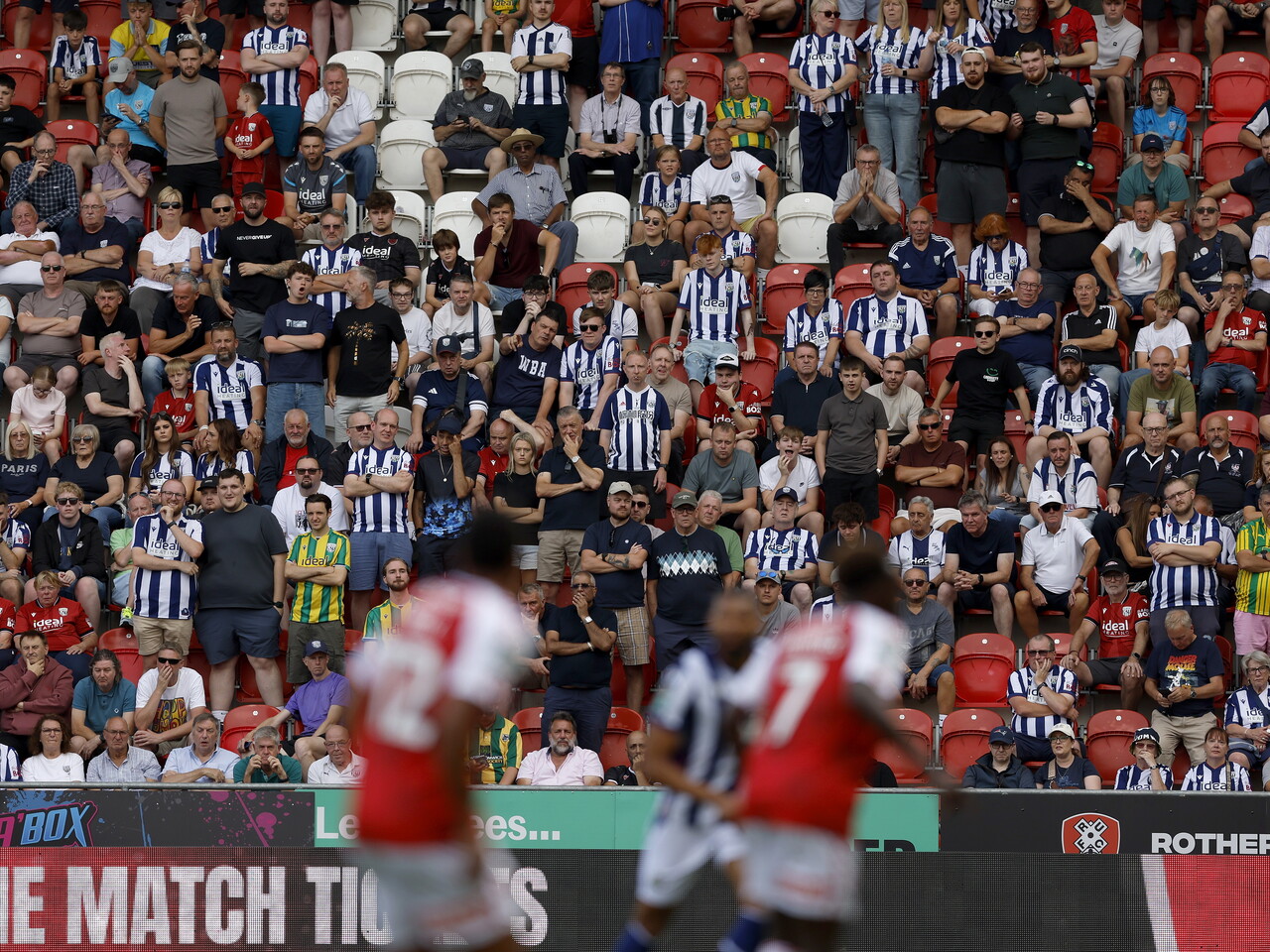 The Albion fans in Rotherham.