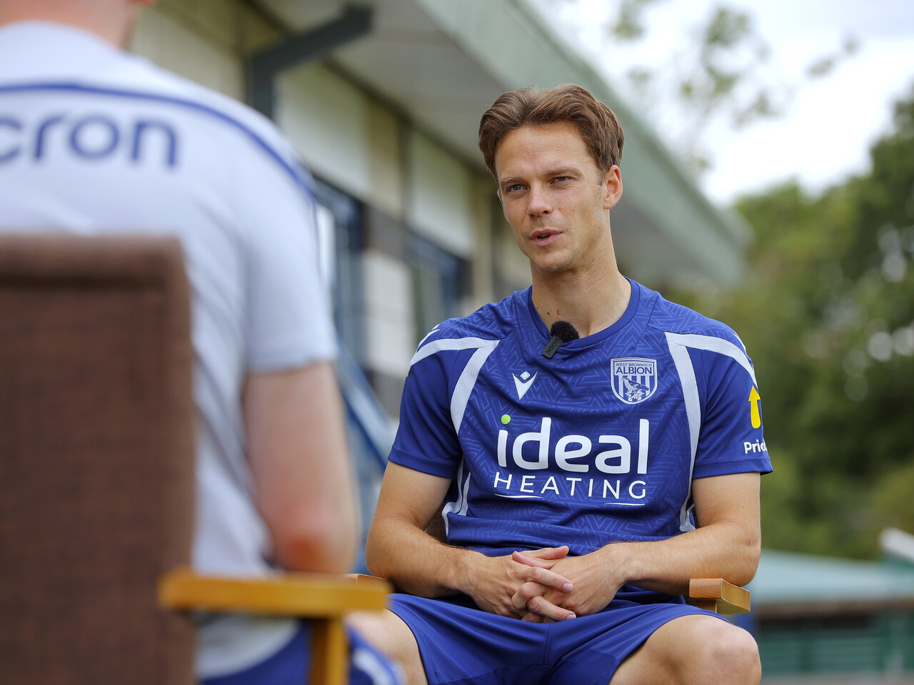 Felix Horn Myhre being interviewed on camera 