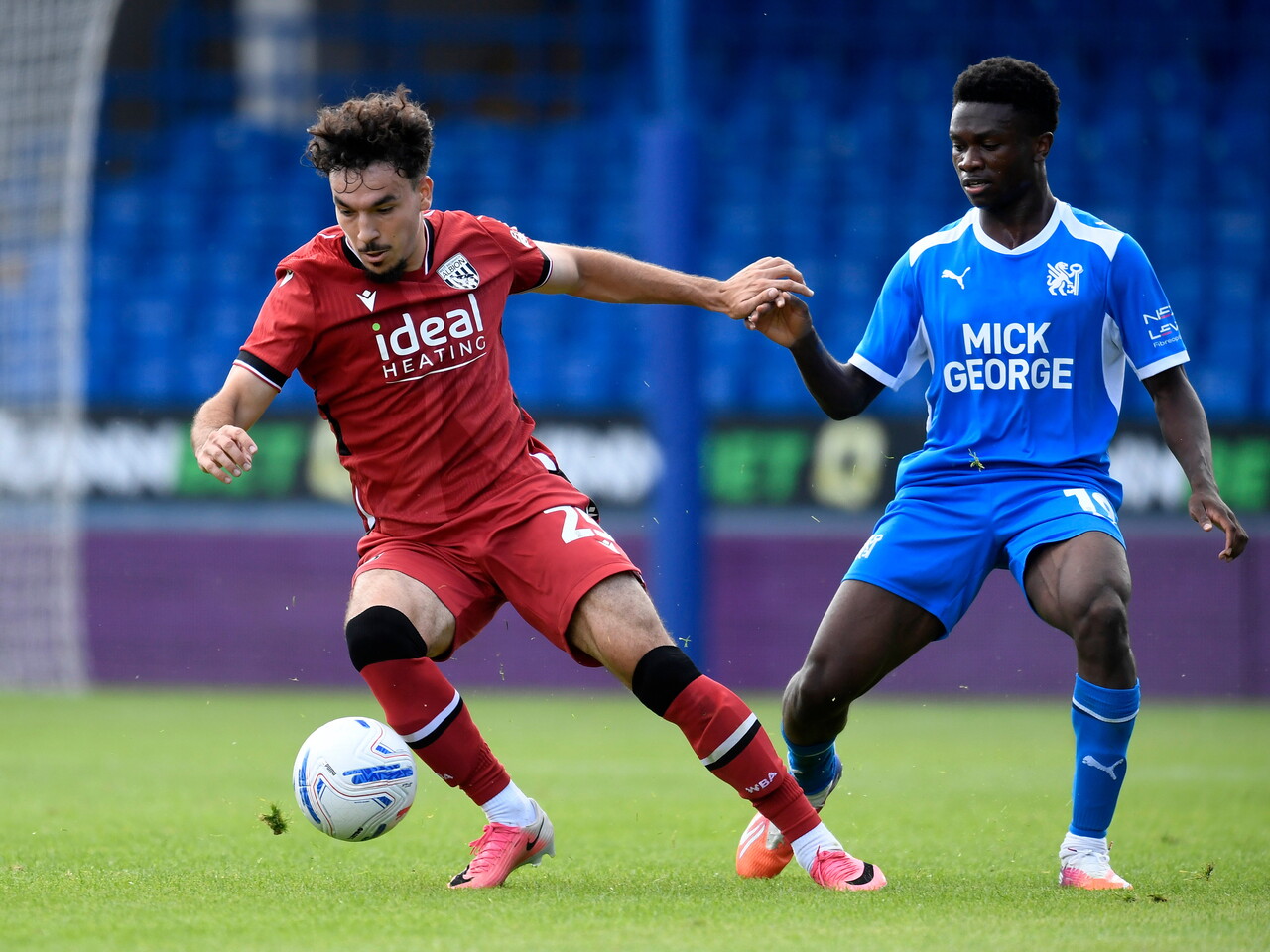 Nolan Galves on the ball against Peterborough 