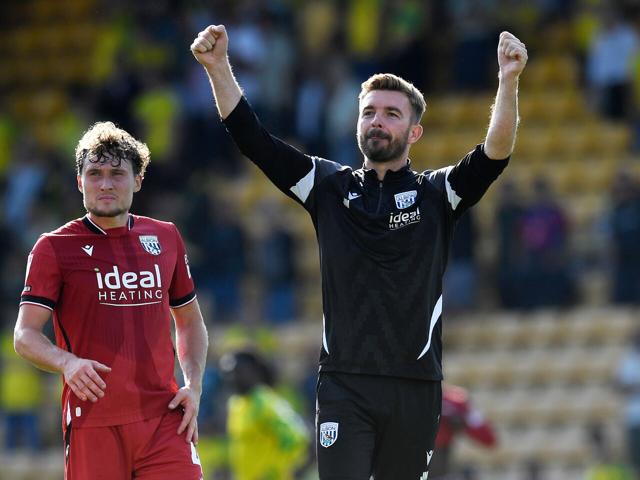 James Morrison celebrates at full-time