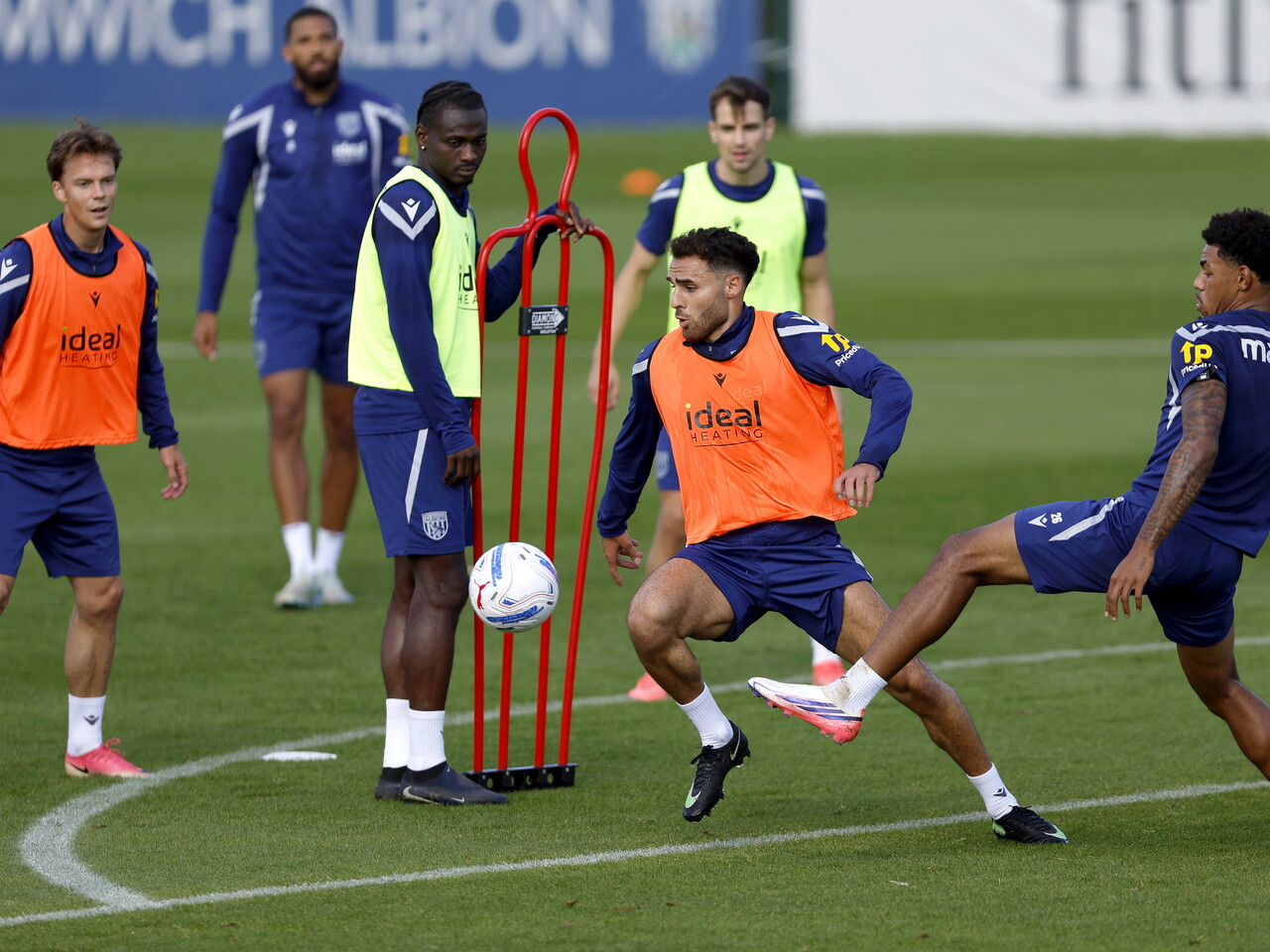 Tammer Bany on the ball during a training session