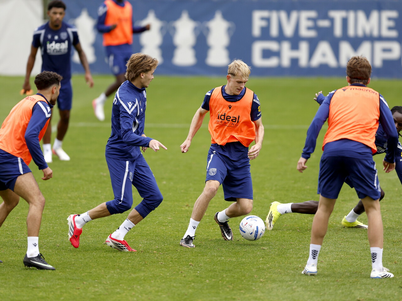 Toby Collyer on the ball during a training session