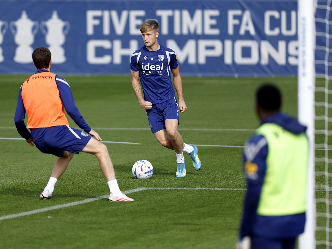 JJ Morgan on the ball during a training session