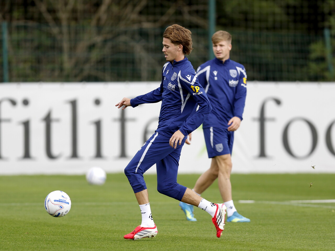Isaac Price on the ball during a training session