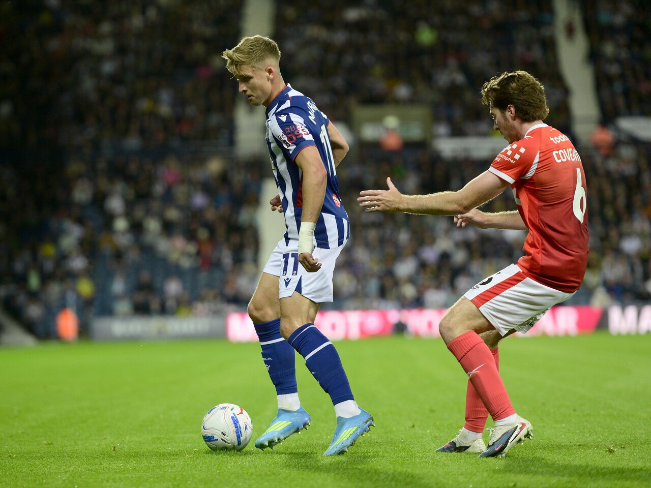 JJ Morgan on the ball against Charlton 