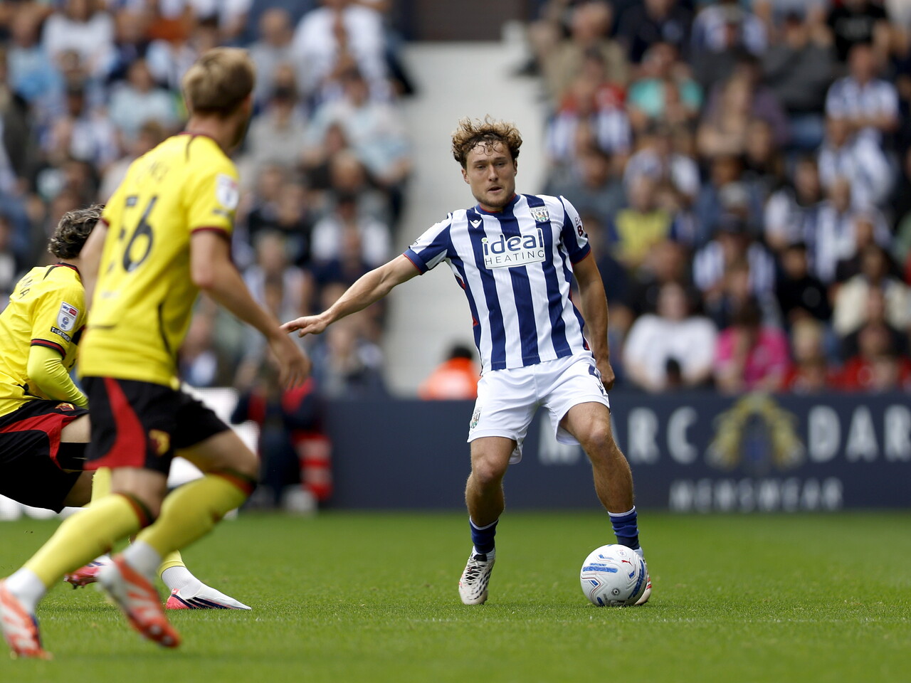 Callum Styles on the ball against Watford