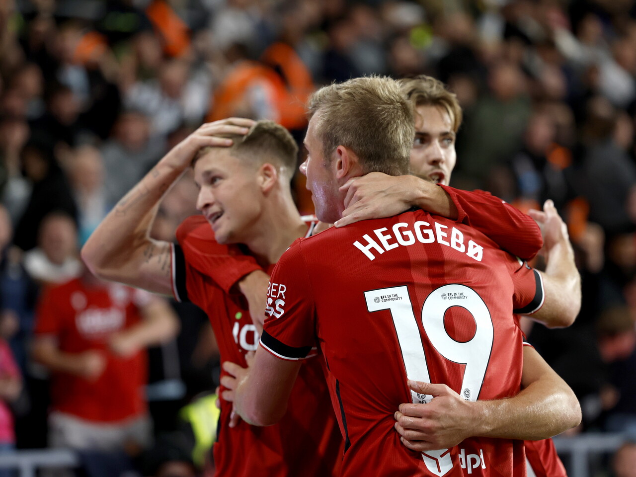 Aune Heggebo celebrates his goal against Derby