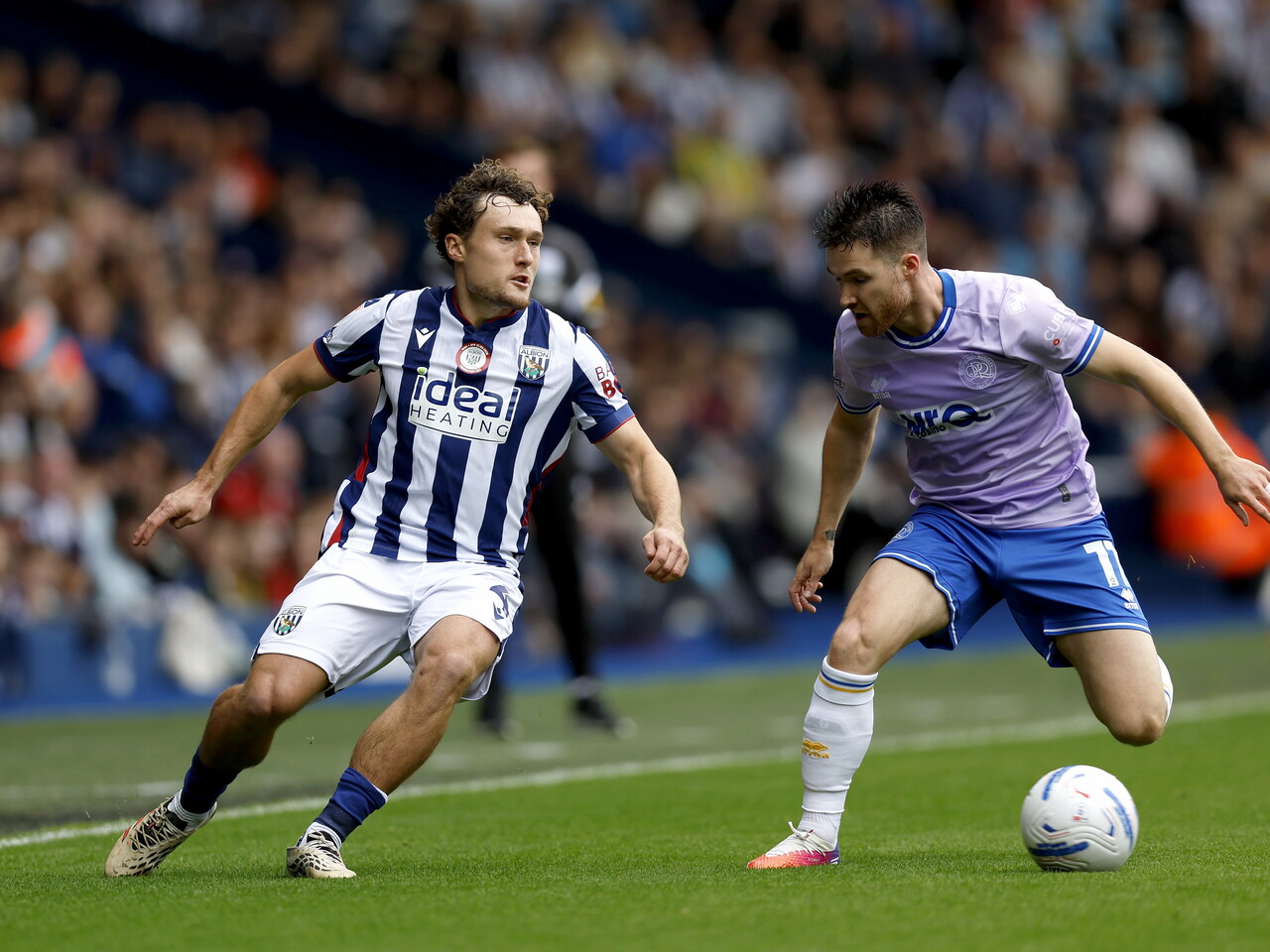 Callum Styles on the ball against QPR