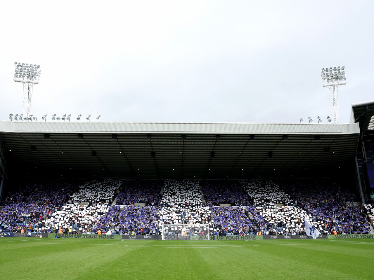 A blue and white mosaic around The Hawthorns
