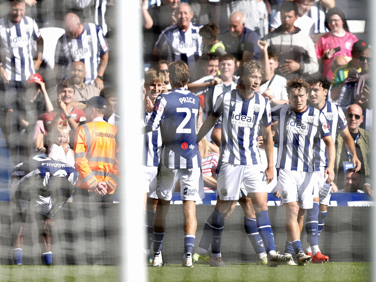JJ Morgan celebrates his goal against Watford