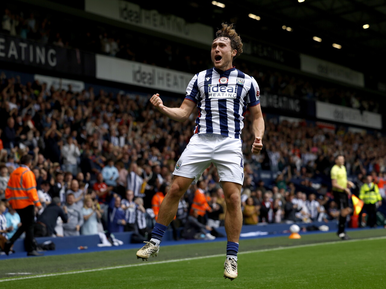 Callum Styles celebrates his goal against QPR