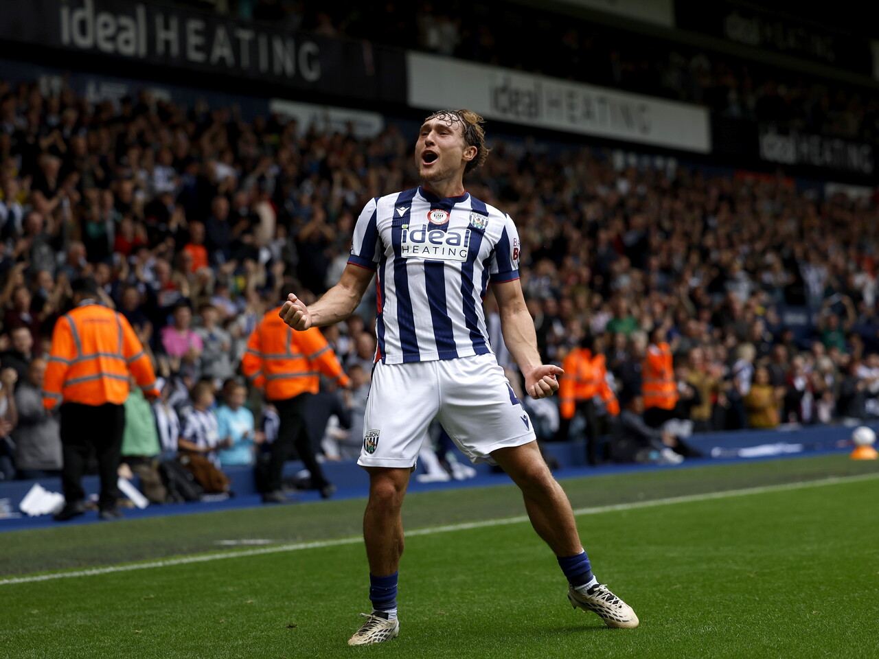 Callum Styles celebrates his goal against QPR