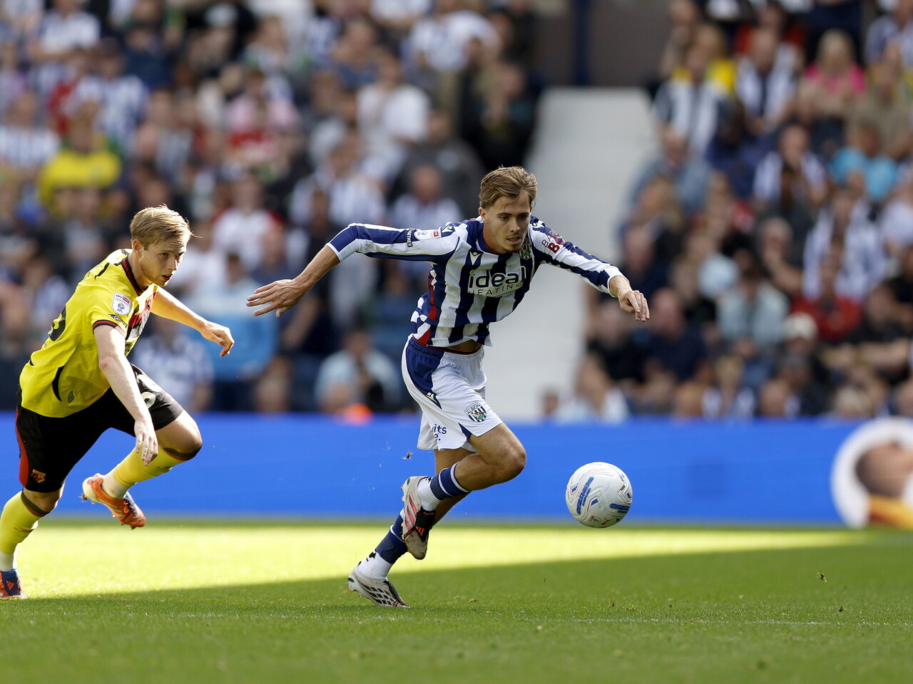 Isaac Price on the ball against Watford