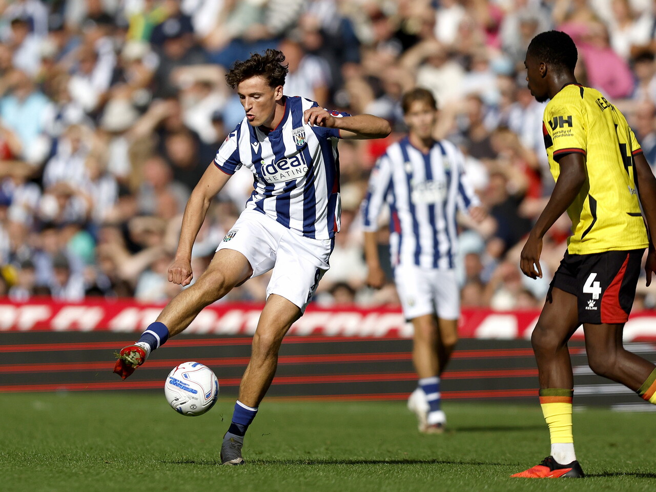 Barney Stewart on the ball against Watford