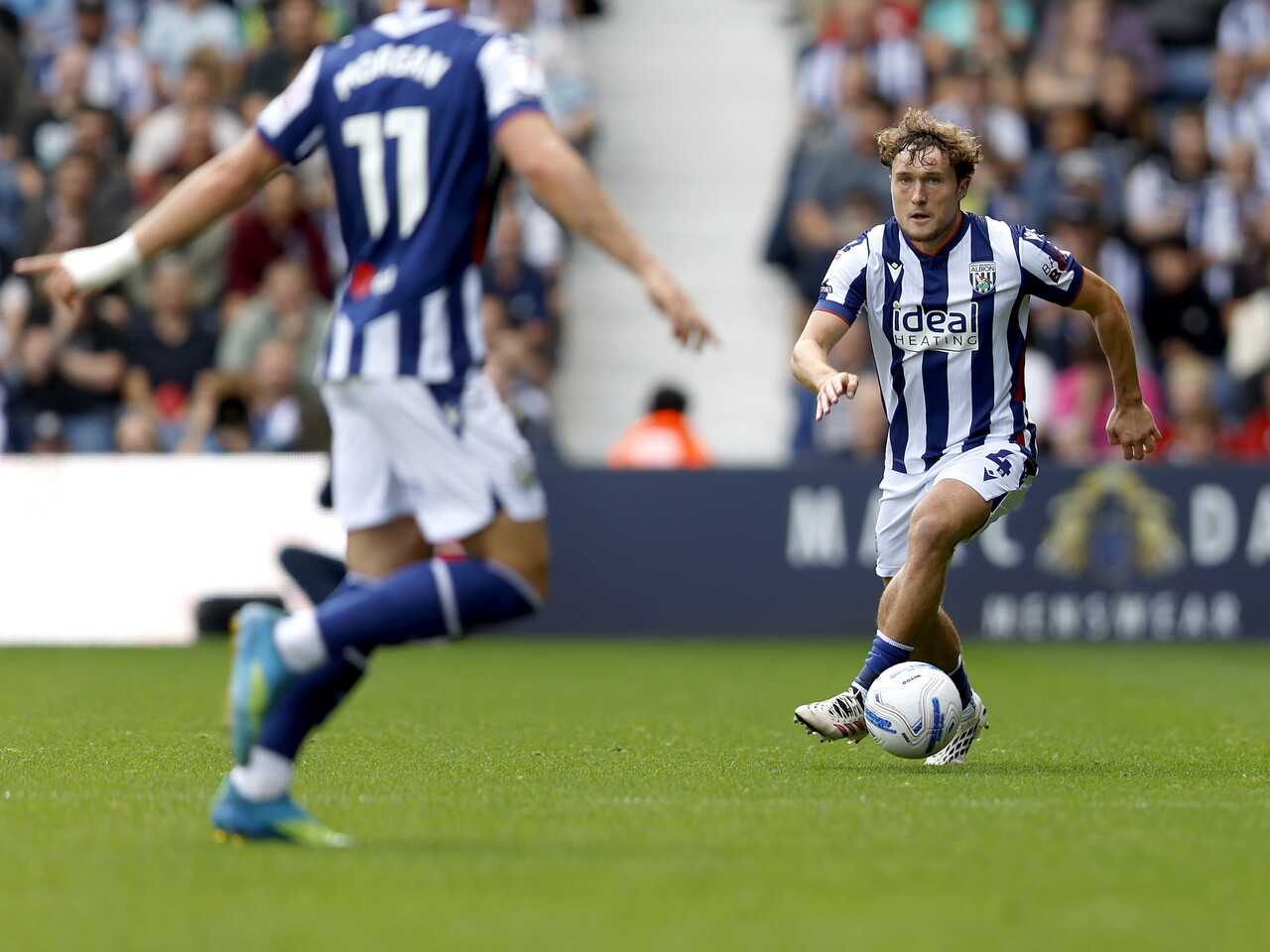 Callum Styles on the ball against Watford