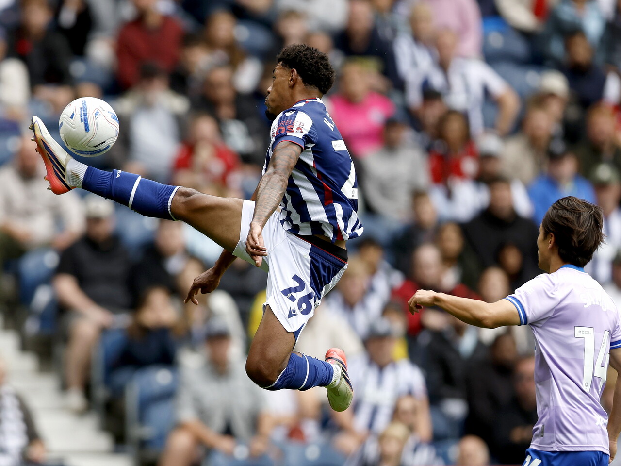 Kareem Tunde on the ball against QPR