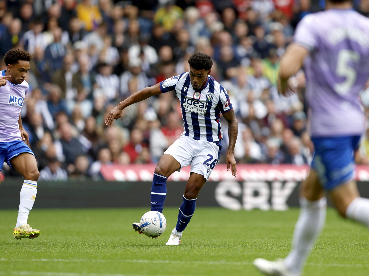 Kareem Tunde on the ball against QPR
