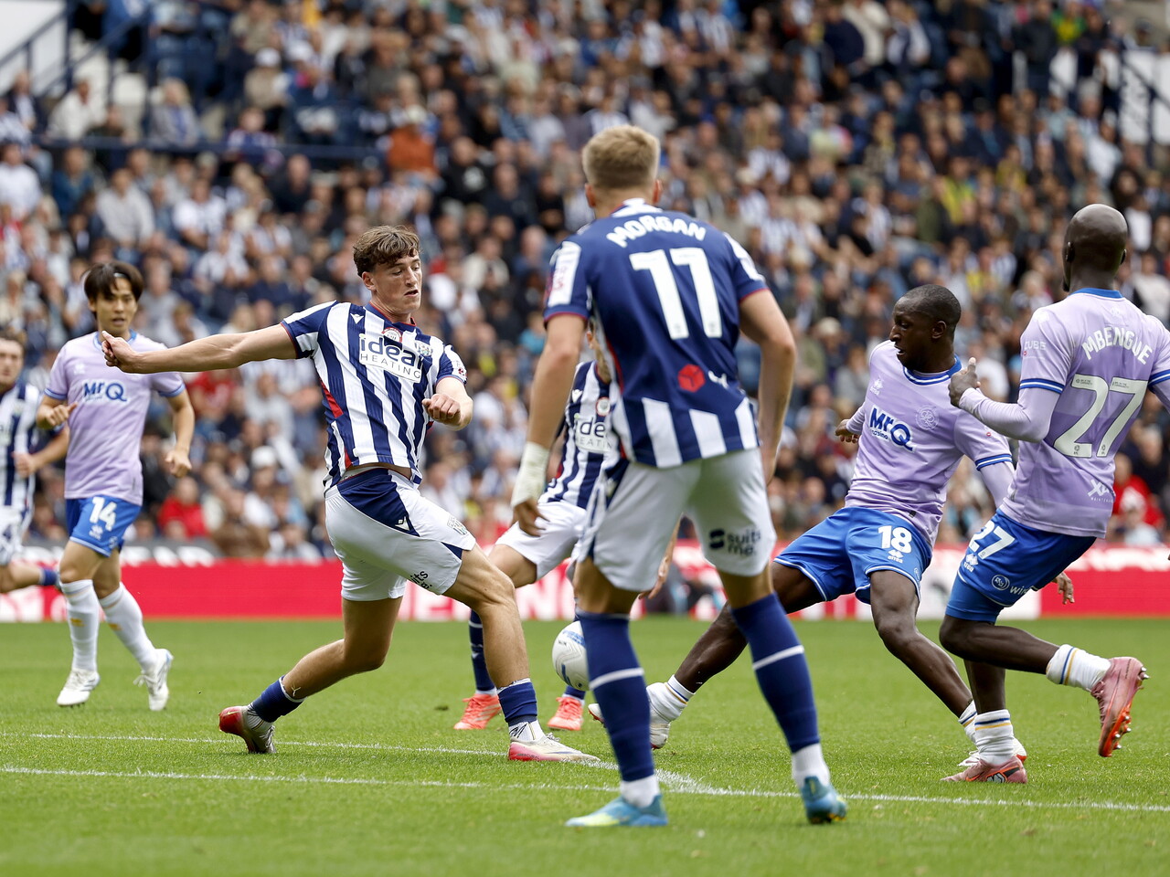 Barney Stewart on the ball against QPR