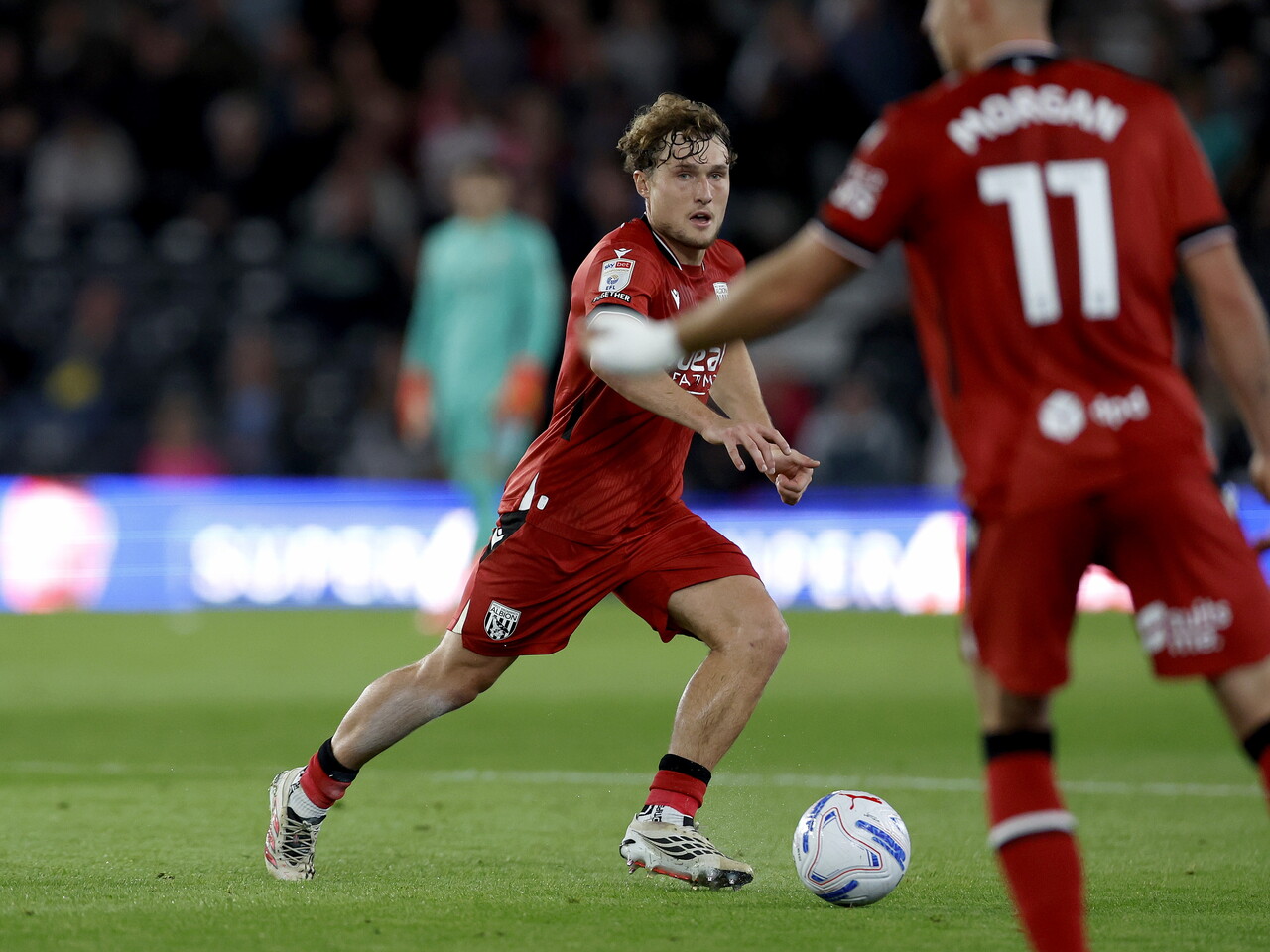 Callum Styles on the ball against Derby