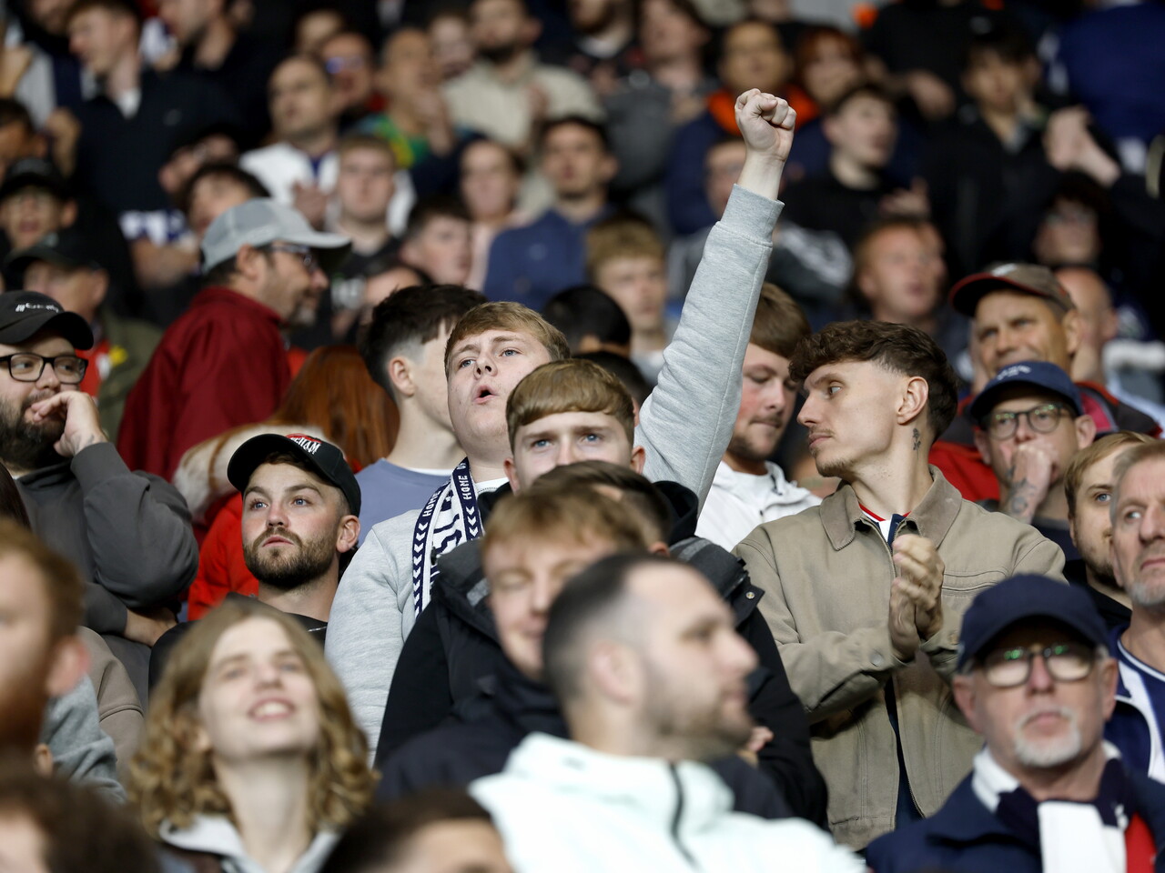 Albion fans at Pride Park