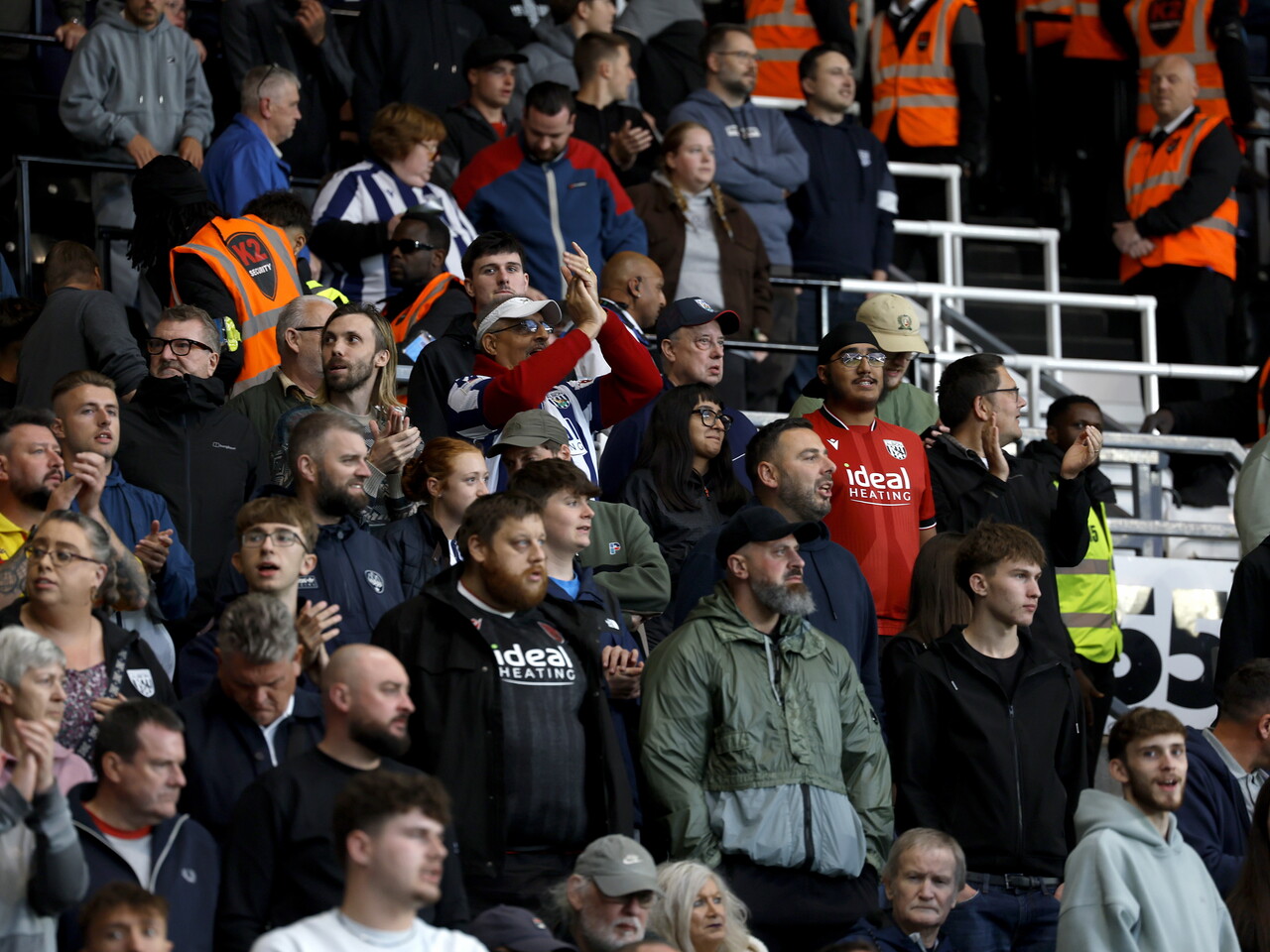 Albion fans at Pride Park