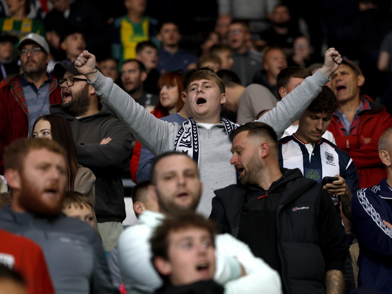 Albion fans at Pride Park