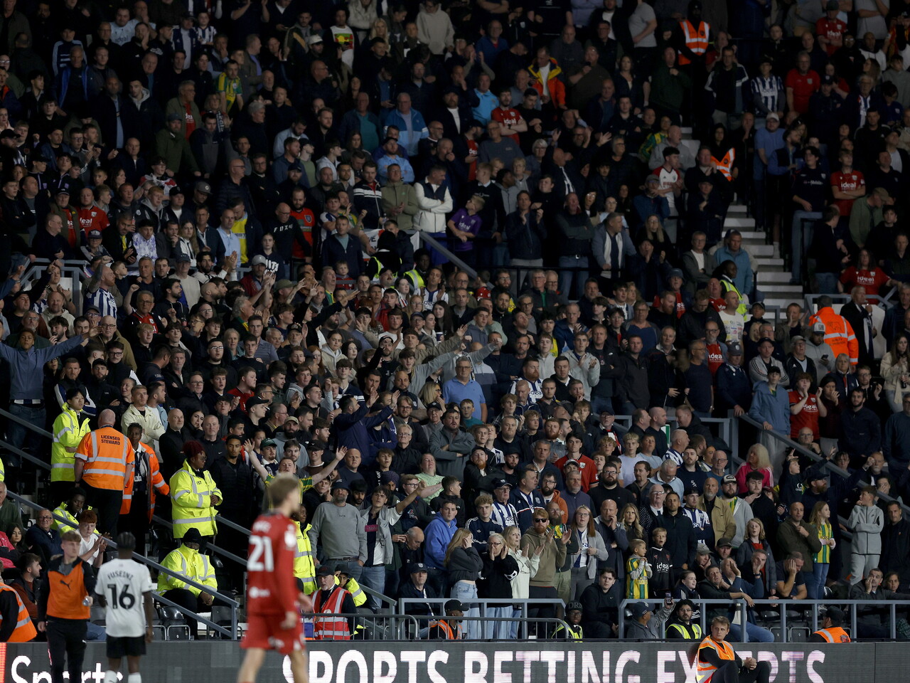 Albion fans at Pride Park